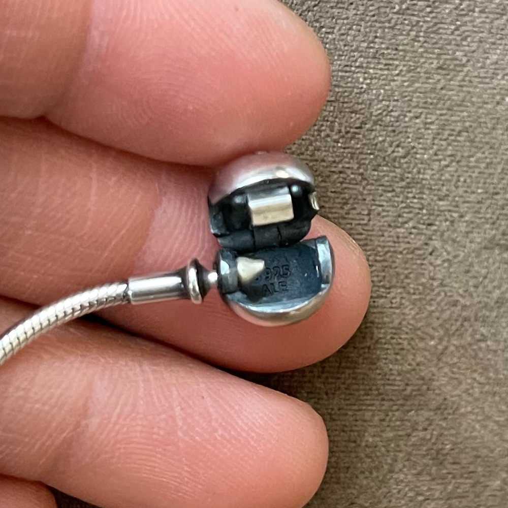 Retired Pandora Essence Snake Bracelet W/ 2 Essen… - image 4